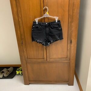 ZARA high waist cut off denim shorts size USA 6 EUR 38 #indiesleeze #springbreak
